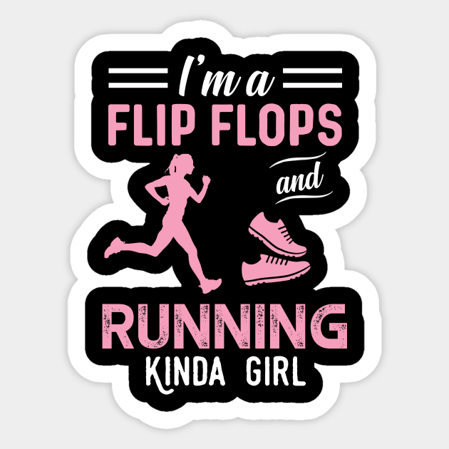 I'm A Flip Flops And Running Kinda Girl Sticker by Rumsa